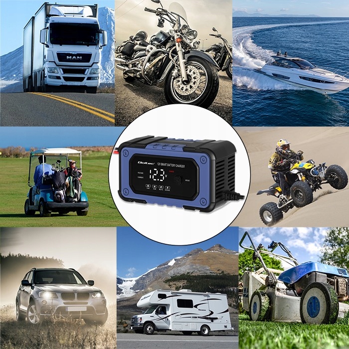 Prostownik ładowarka mikroprocesowa do akumulatora z funkcją naprawy 12V 6A