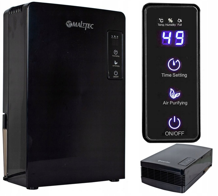 Osuszacz Powietrza Mocny 90W Pochłaniacz Wilgoci Cichy Wydajny Zbiornik 2,2