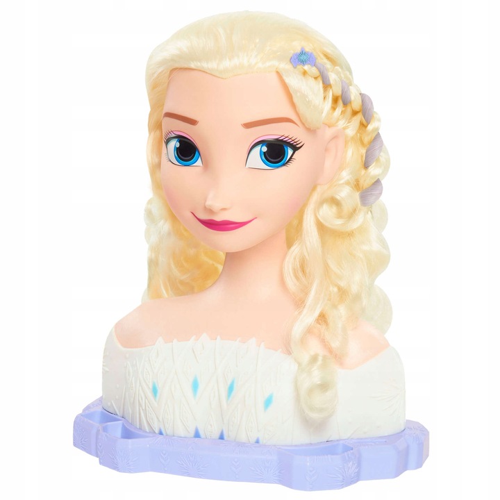 DUŻA LALKA GŁOWA DO CZESANIA STYLIZACJI WŁOSÓW KRAINA LODU FROZEN ELSA ELZA