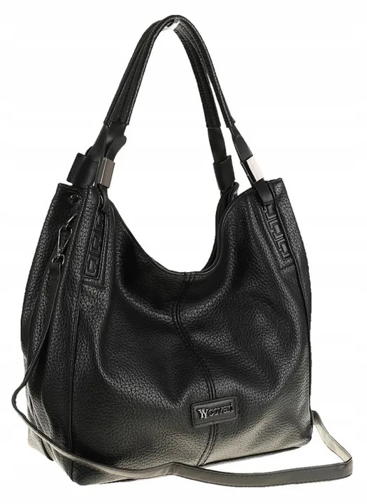 Torebka Damska listonoszka worek na ramię duża pojemna CWHS0581 Czarna