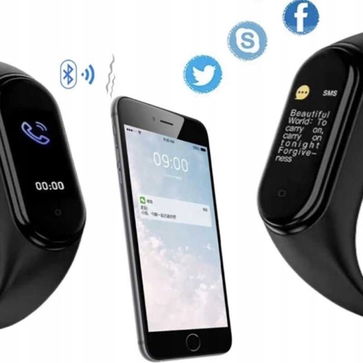 SMARTBAND M5 SMARTWATCH OPASKA PULS KROKI ROZMOWY
