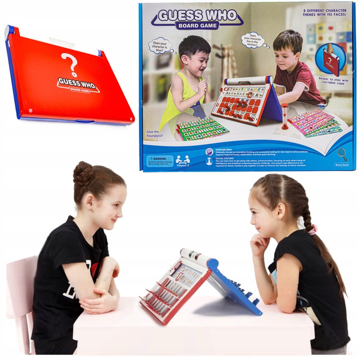 Edukacyjna GRA PAMIĘCIOWA Zgadnij Kto to? PRZENOŚNA WALIZKA 8 PLANSZ