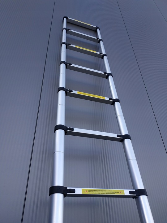 DRABINA TELESKOPOWA 3,8 M STABILIZATOR POKROWIEC