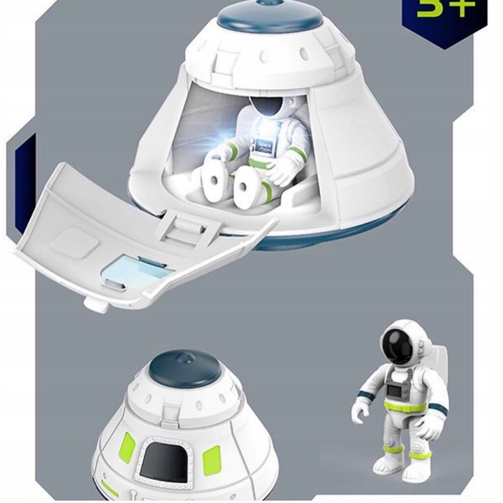 Zestaw Stacja Kosmiczna Wahadłowiec Łazik Figurki Astronautów dla dzieci 3+