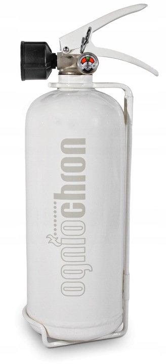 GAŚNICA DOMOWA KUCHENNA Z MANOMETREM OGNIOCHRON BIAŁA 2L MANOMETR UCHWYT