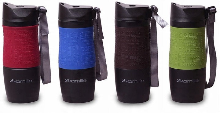 KUBEK TERMICZNY TERMOS BIDON KAMILLE 380 ml 0,38 l