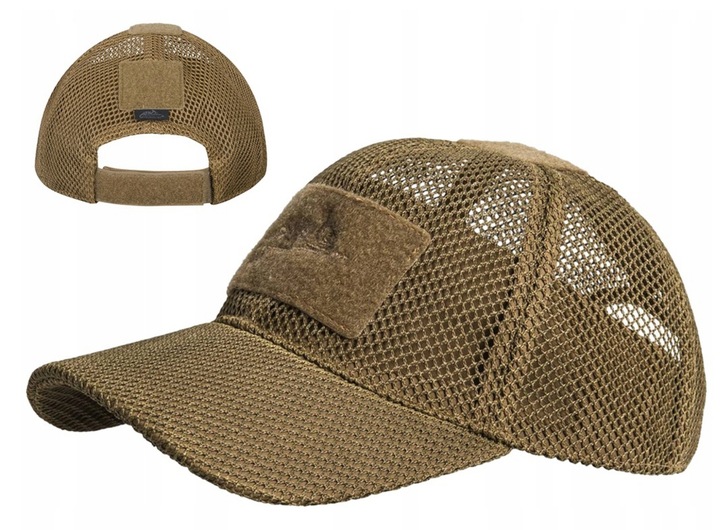 Czapka z Daszkiem Helikon Mesh Bejsbolówka Siatka Regulowana Brązowa Coyote