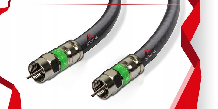 Kabel Koncentryczny Wtyk F-Wtyk F 10M Zewnętrzny