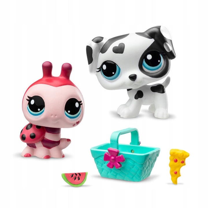 LITTLEST PET SHOP S.3 ZESTAW 2 figurki #149 Dalmatyńczyk #156 Biedronka