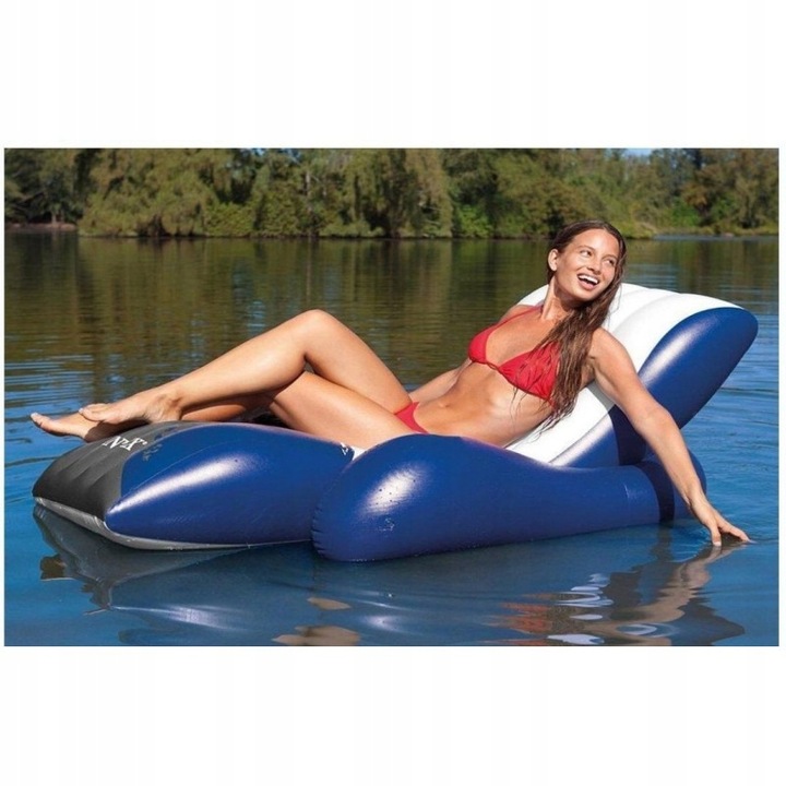 Materac Fotel Dmuchany Leżak Plażowy Do Wody Pływania na Basen INTEX 58868