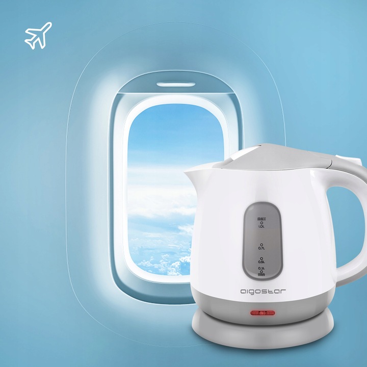 Maly Czajnik Elektryczny 1L Aigostar Juliet 1100 W srebrny/szary