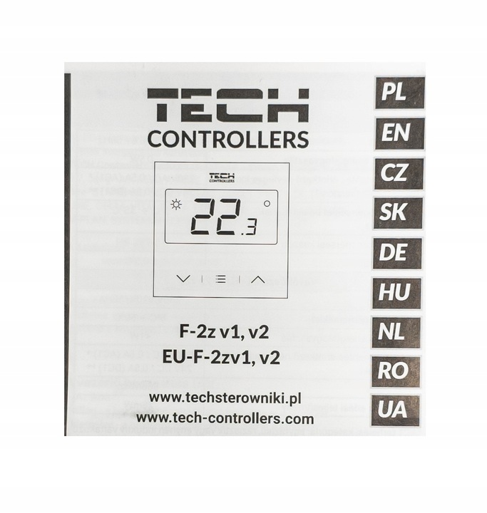 STEROWNIK REGULATOR TEMPERATURY TERMOSTAT POKOJOWY F-2Z V1 PRZEWODOWY TECH