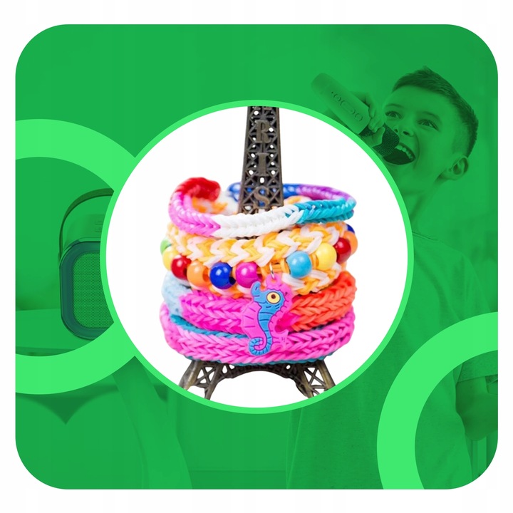 MEGA ZESTAW GUMKI DO ROBIENIA BRANSOLETEK XXL W KUFERKU DUŻY NA PREZENT DIY