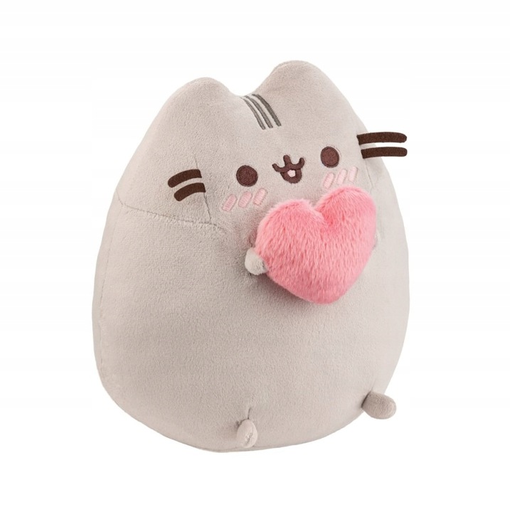 PUSHEEN z SERDUSZKIEM w łapkach maskotka 23cm, CUDEŃKO