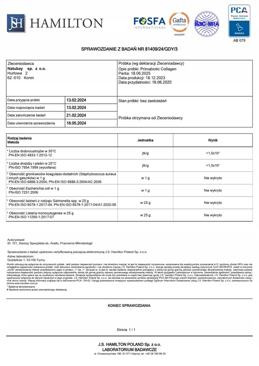 Kolagen PRIMABIOTIC COLLAGEN Do Picia Na Stawy Wołowy 10 000 mg 30mlx30szt.