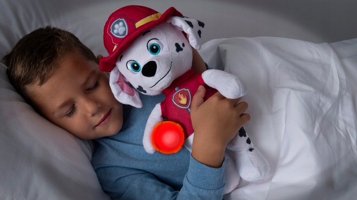 PSI PATROL MARSHALL LAMPKA NOCNA MÓWIĄCA MASKOTKA 32 CM