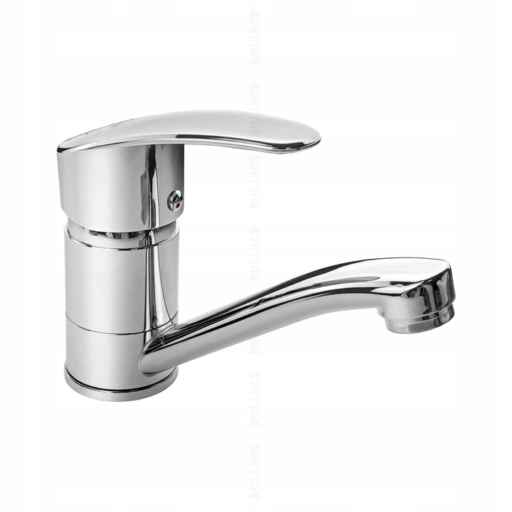 Bateria umywalkowa stojąca kran do umywalki zlewu chromowa niska VETTÄ