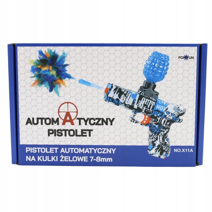 PISTOLET NA KULKI ŻELOWE WODNE AUTOMAT ELEKTRYCZNY BEZPIECZNY OKULARY