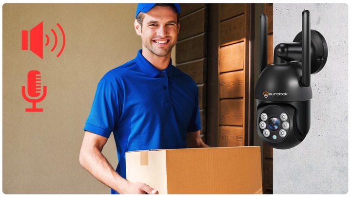 KAMERA ZEWNĘTRZNA WIFI TUYA SMART 8MP ZOOM DETEKCJA 4K CZARNA APLIKACJA UHD