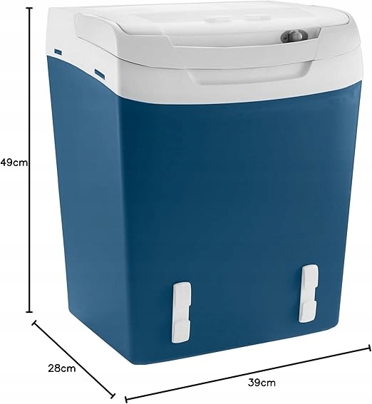 LODÓWKA ELEKTRYCZNA MOBICOOL MS30 29L 12/230V NIEBIESKA Z PASAMI