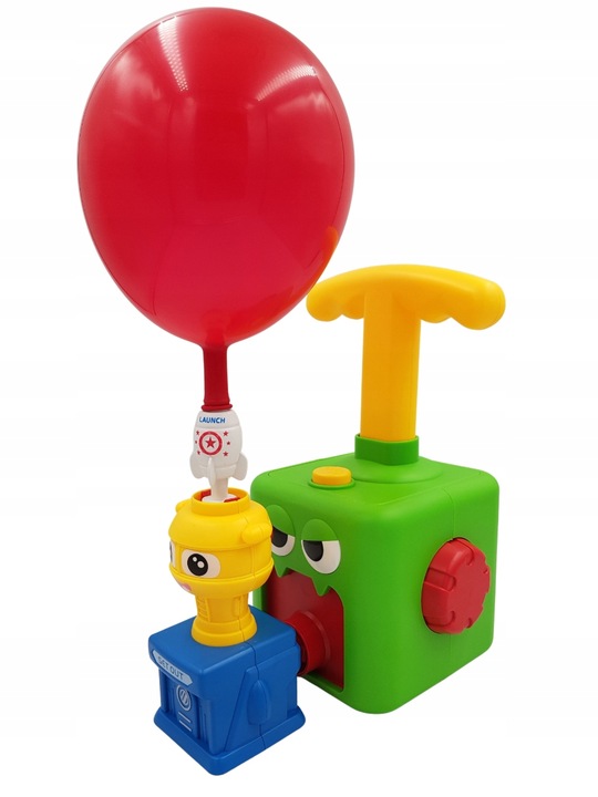 Wyrzutnia balonów autek rakiet ZIELONY POTWOREK