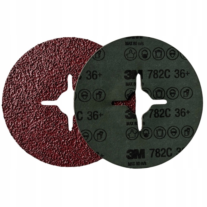 25x 3M DYSK FIBROWY 782C p36 KRĄŻEK 125x22 gr 36+CUBITRON II ORYGINAŁ FIBRA