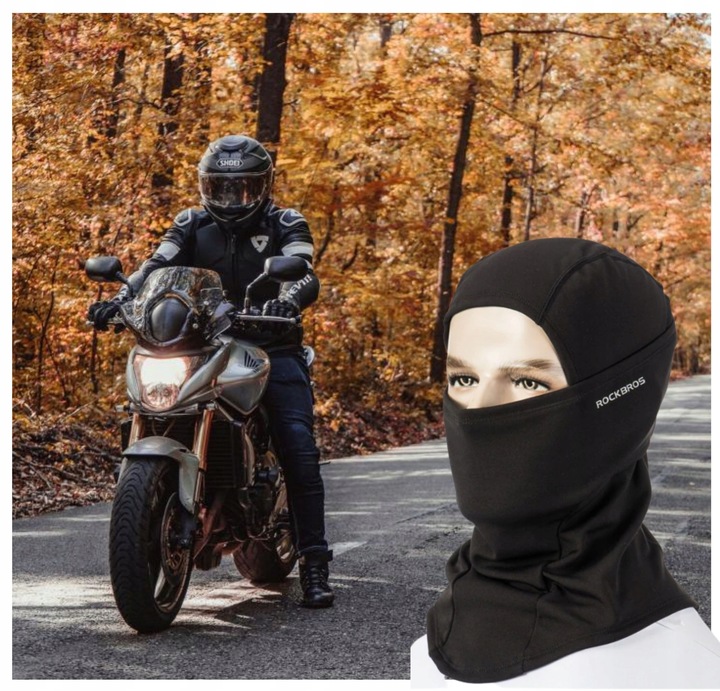 Kominiarka motocyklowa ciepła pod kask do biegania narty na rower ROCKBROS