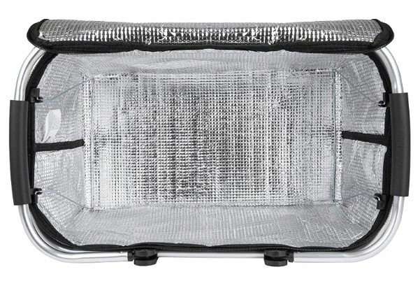 DUŻY KOSZ PIKNIKOWY KOSZYK TERMICZNY CZARNY + 2x WKŁADY MROŻĄCE 500ml 2szt.