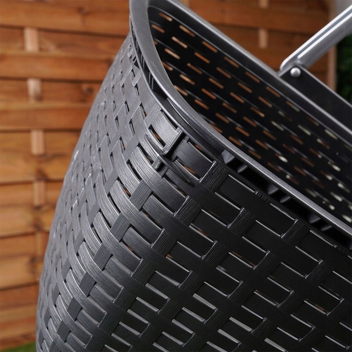 Koszyk NA ZAKUPY GRZYBY PIKNIK zakupowy piknikowy plastikowy pojemny mocny