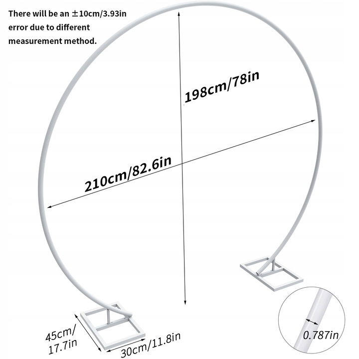 STOJAK Stelaż Na Balony KOŁO Tło Zdjęć Ścianka 2.2m