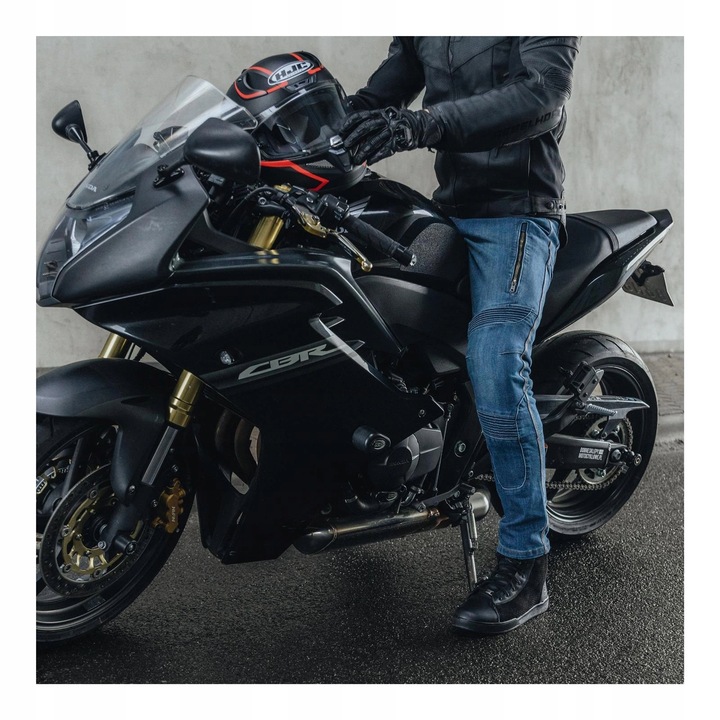 Spodnie jeansy motocyklowe REBELHORN VANDAL DENIM BLUE niebieski GRATISY