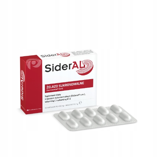 SiderAL 20 kapsułek żelazo sukrosomalne