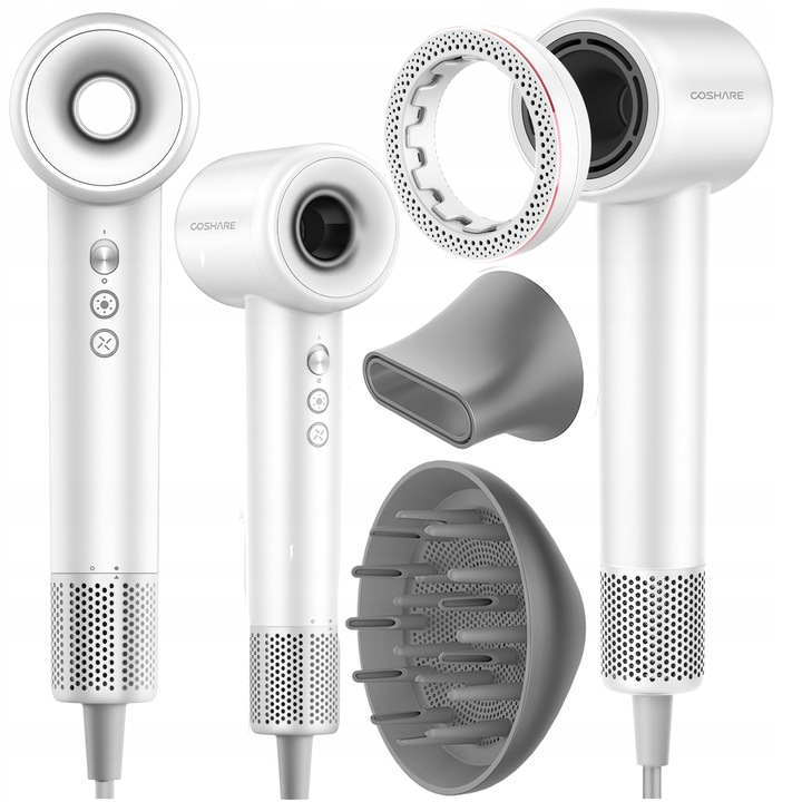 Mocna Suszarka do Włosów COSHARE EssenceRing SuperFlow1 PRO Jonizacja 1600W