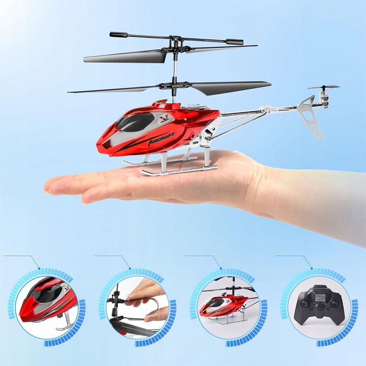 HELIKOPTER ZDALNIE STEROWANY RC SAMOLOT NA PILOT LED USB ŚMIGŁOWIEC 2.4G