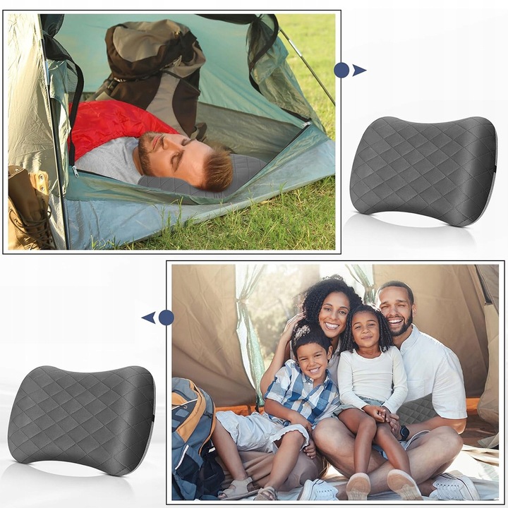 PODUSZKA SAMOPOMPUJĄCA Z POKROWCEM 43X28 KEMPING POD NAMIOT WYGODNA LEKKA