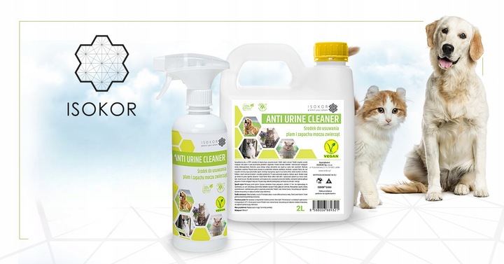 NEUTRALIZATOR POCHŁANIACZ ZAPACHÓW MOCZU PSA 1L ISOKOR ANTI URINE NATURALNY