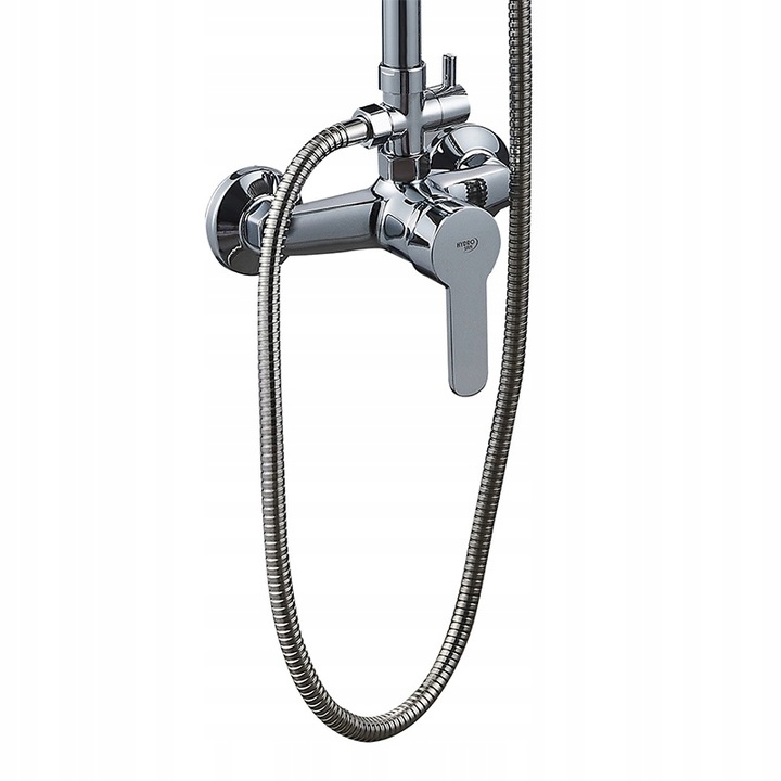 BATERIA PRYSZNICOWA ŁAZIENKOWA ŚCIENNA ZESTAW Z DESZCZOWNICĄ HAVANA CHROM