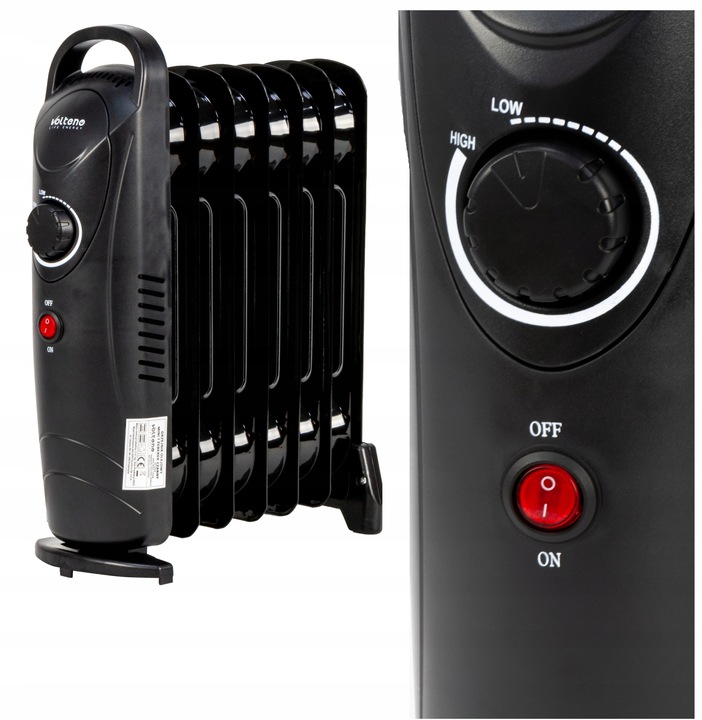 GRZEJNIK ELEKTRYCZNY 700 WATT OLEJOWY 7 ŻEBEREK TERMOSTAT ŻEBERKOWY OLEJAK