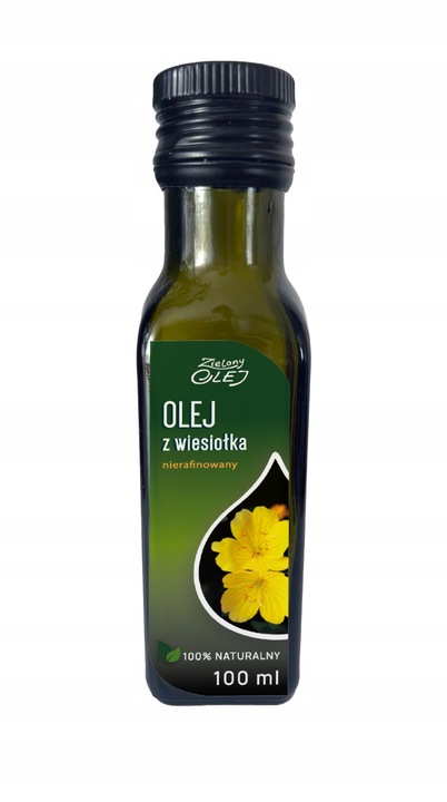 Olej z Wiesiołka 100ml nierafinowany tłoczony na zimno ZIELONY OLEJ