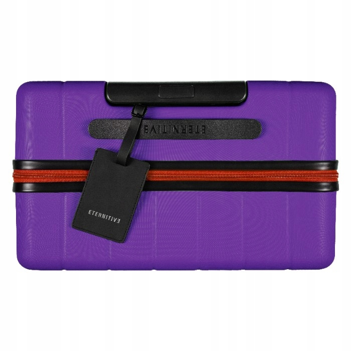 Walizka Średnia, Ciche i Skrętne Kółka 360°, Zamek TSA, ABS, Fioletowy