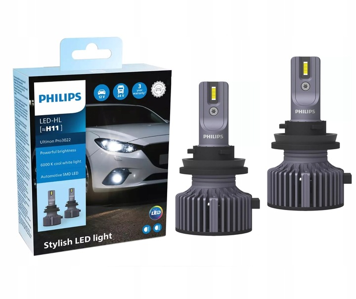 Żarówka, reflektor przeciwmgłowy PHILIPS H11 11362U3022X2 LED