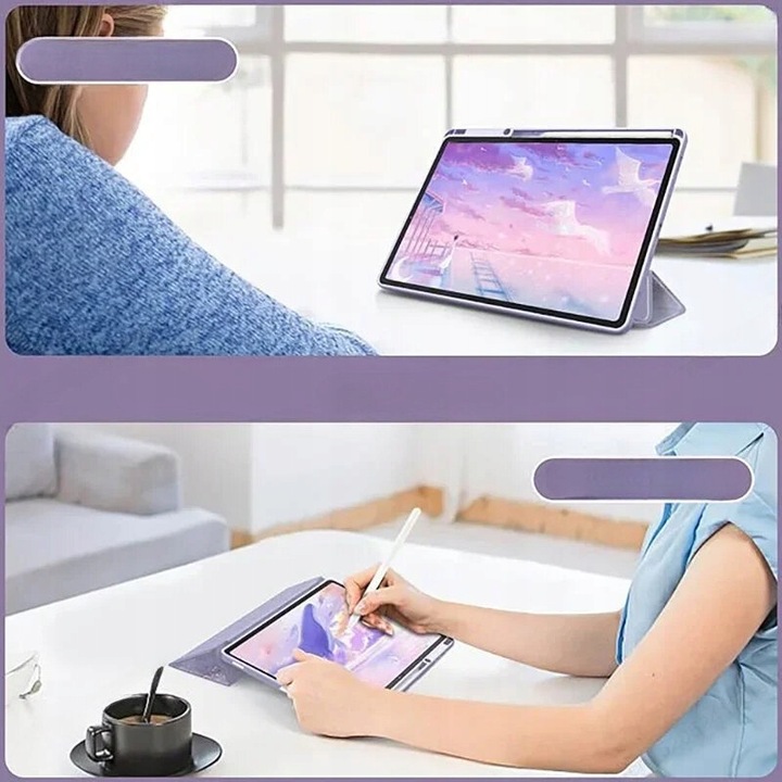 ETUI Z KLAPKĄ DO IPAD AIR 11" 6 GEN 2024 CASE OBUDOWA Z MIEJSCEM NA RYSIK