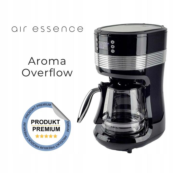 Ekspres przelewowy Air Essence Aroma OverFlow 1,4 l czarny