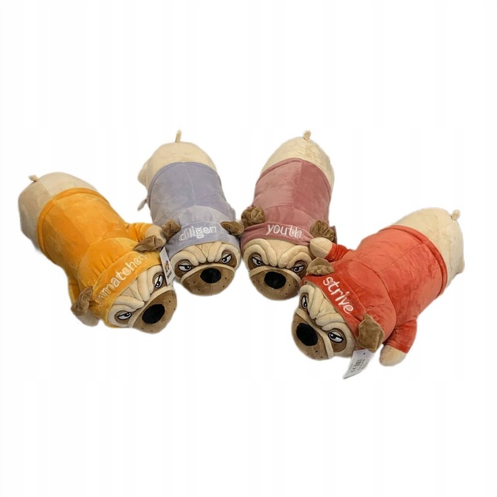 PLUSZAK RÓŻOWY MOPS BULDOG 50 CM – WYSOKA JAKOŚĆ, UROCZA PRZYTULANKA!