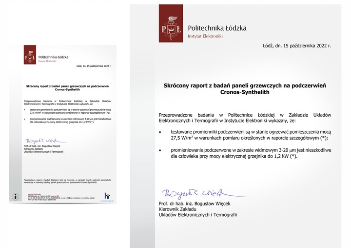 GRZEJNIK NA PODCZERWIEŃ PANEL PROMIENNIK IR 500W