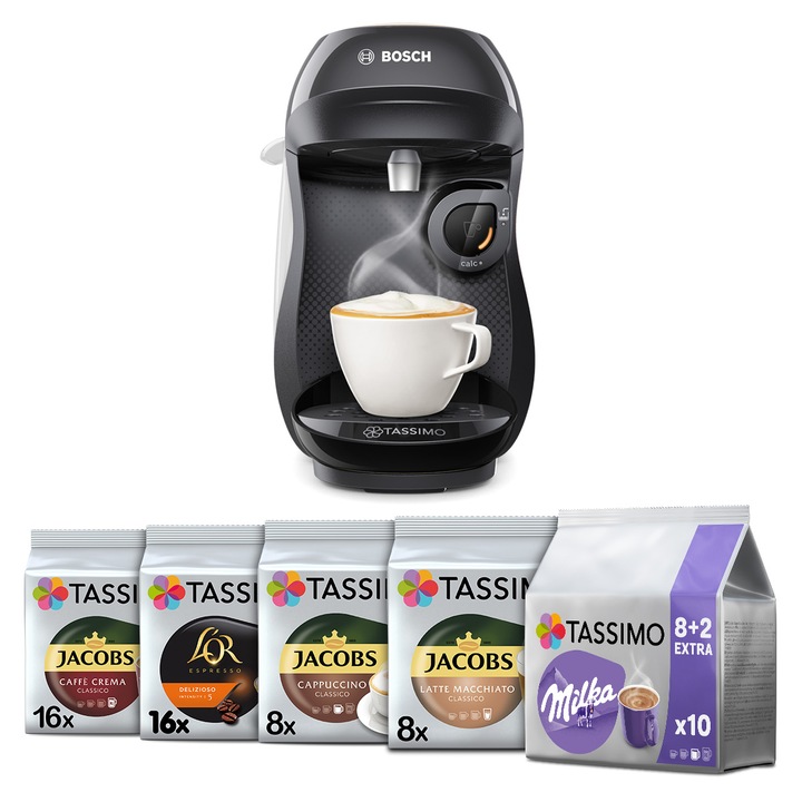 Ekspres Tassimo Bosch kapsułkowy Happy +5x kapsułki + kubek Tassimo GRATIS!