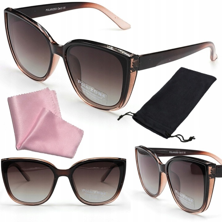 OKULARY PRZECIWSŁONECZNE DAMSKIE POLARZONE MUCHY POLARYZACYJNE UV400 LATO