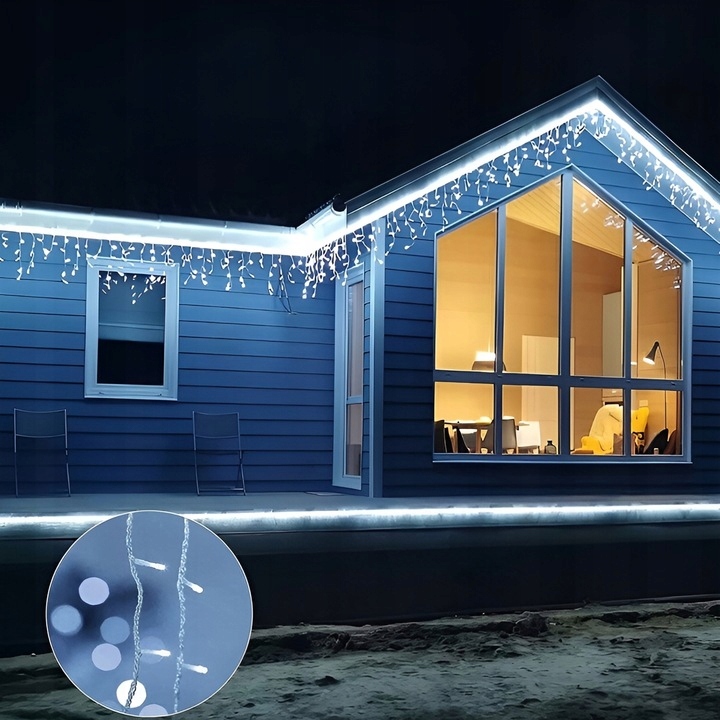 LAMPKI SOPLE ZEWNĘTRZNE CHOINKOWE 500 LED ŚWIATEŁKA ŚWIĄTECZNE +FLASH 22.5M