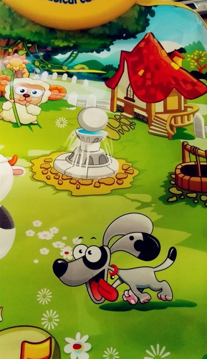 MATA MUZYCZNA INTERAKTYWNA EDUKACYJNA WESOŁA FARMA ODGŁOSY ZWIERZĄT GRA