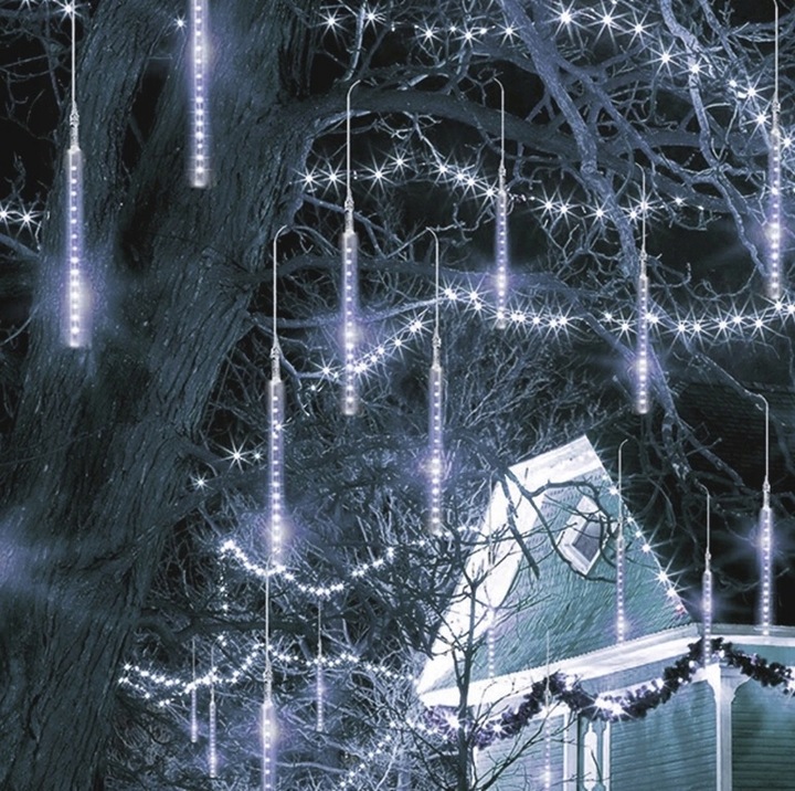 PADAJĄCY ŚNIEG SOPLE LED METEORYT 80 CM ZIMNE SMD